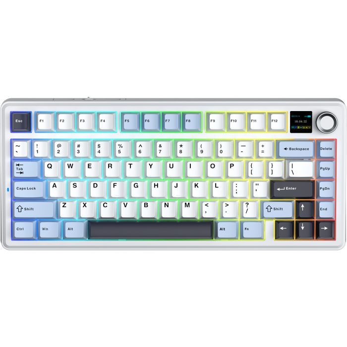 Клавиатура Aula F75 MAX Wireless/Bluetooth UA White/Blue Фото