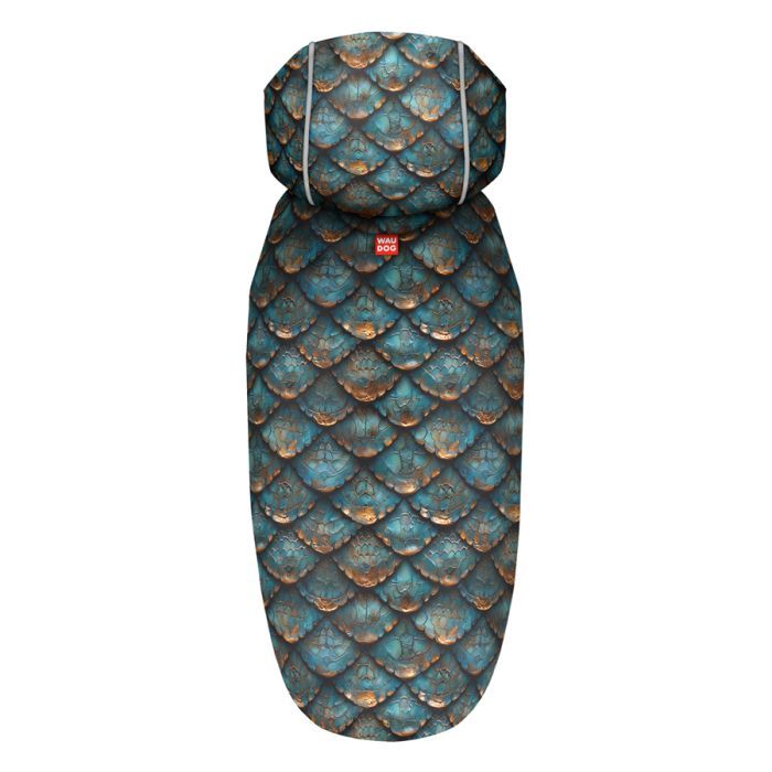 Дождевик для животных WAUDOG Clothes з капюшоном "Луска" XS Фото