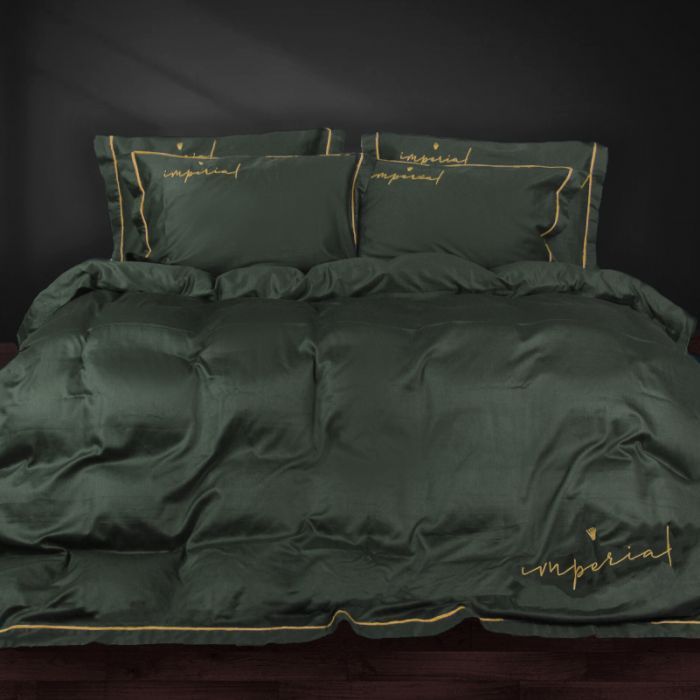 Постельное белье MirSon Сатин Imperial Satin Emerald 200х220 Евро Фото