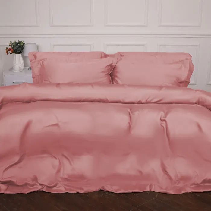 Постельное белье MirSon Tencel №02 Pink 143х210 полуторный Фото