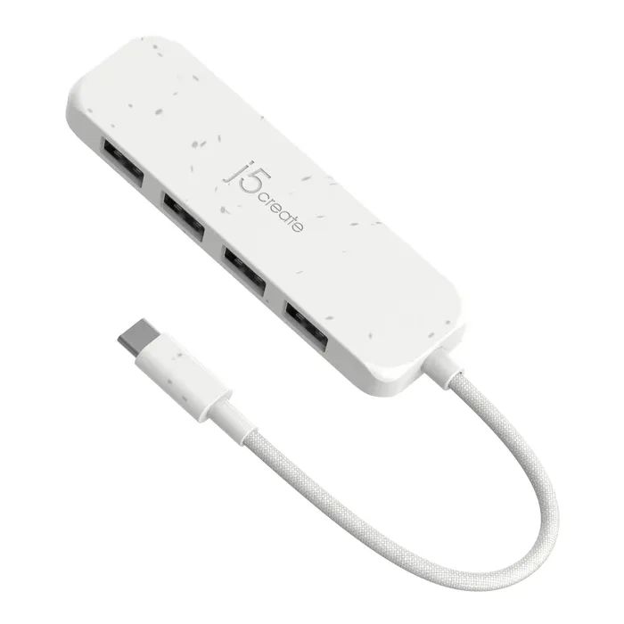 Концентратор J5create USB-C to 4xUSB-A 3.2 10Gbps white Фото
