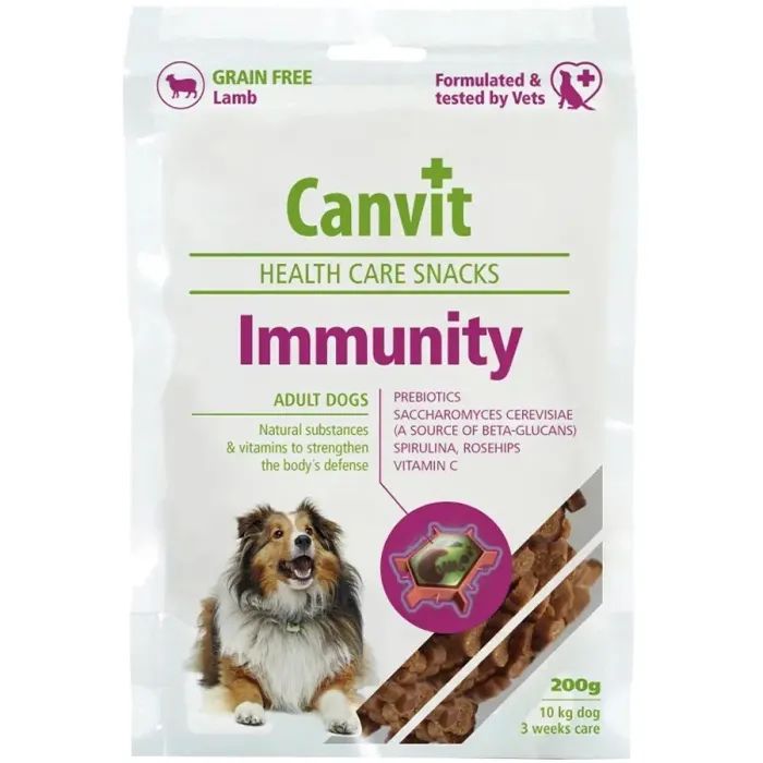 Лакомство для собак Canvit Immunity с ягненком 200 г Фото