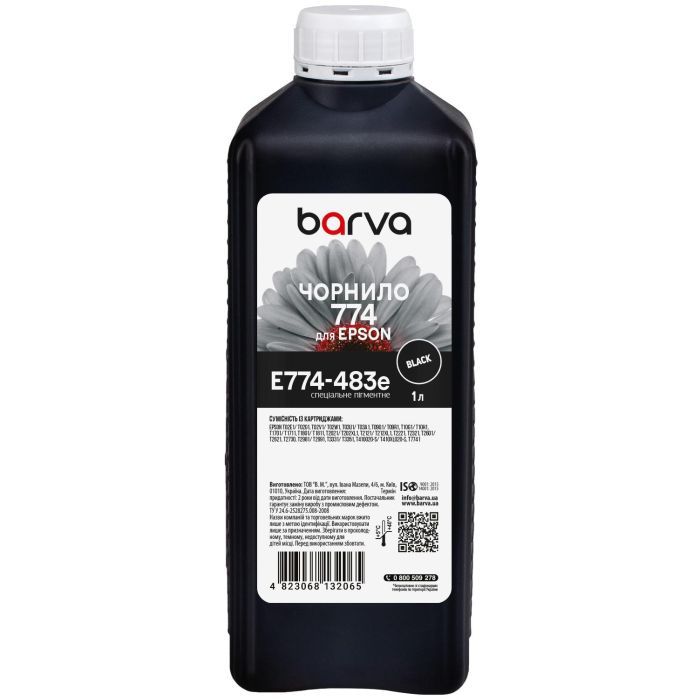Чернила Barva Epson 774 BK 1 л, pigmented Фото