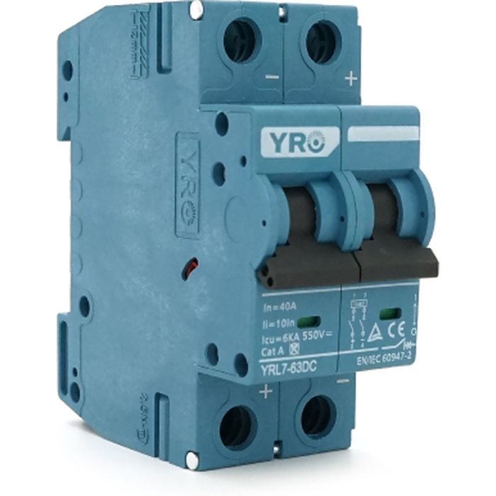 Автоматический выключатель YRO YRL7-63DC/550 2P 40A Фото
