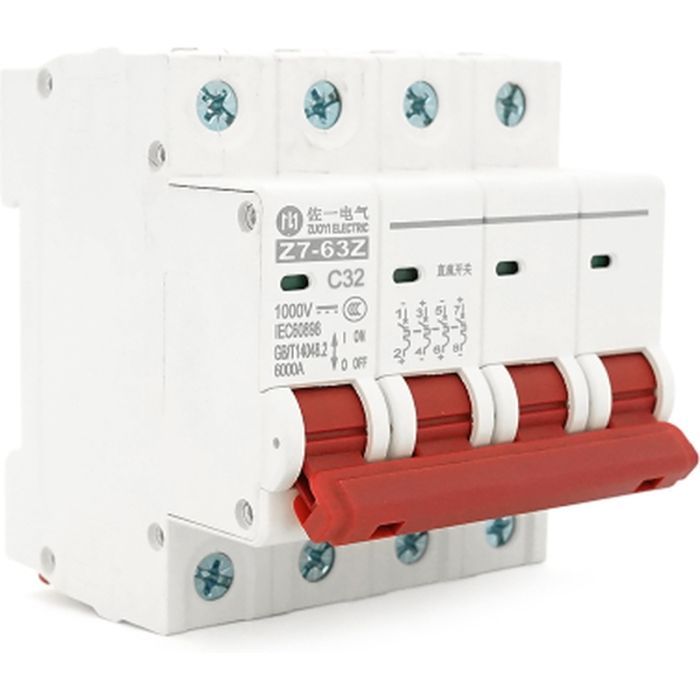 Автоматический выключатель ZUOYI Z7-63Z 4P C32 DC1000V Фото