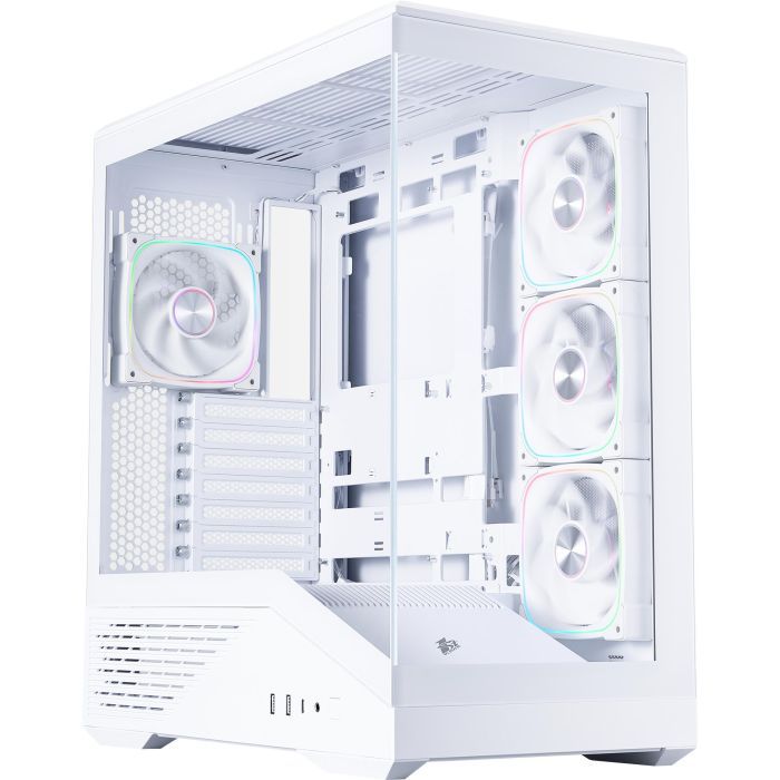 Корпус для ПК 1stPlayer GM7-WH-3FN7R-W-1FN7-W White Фото