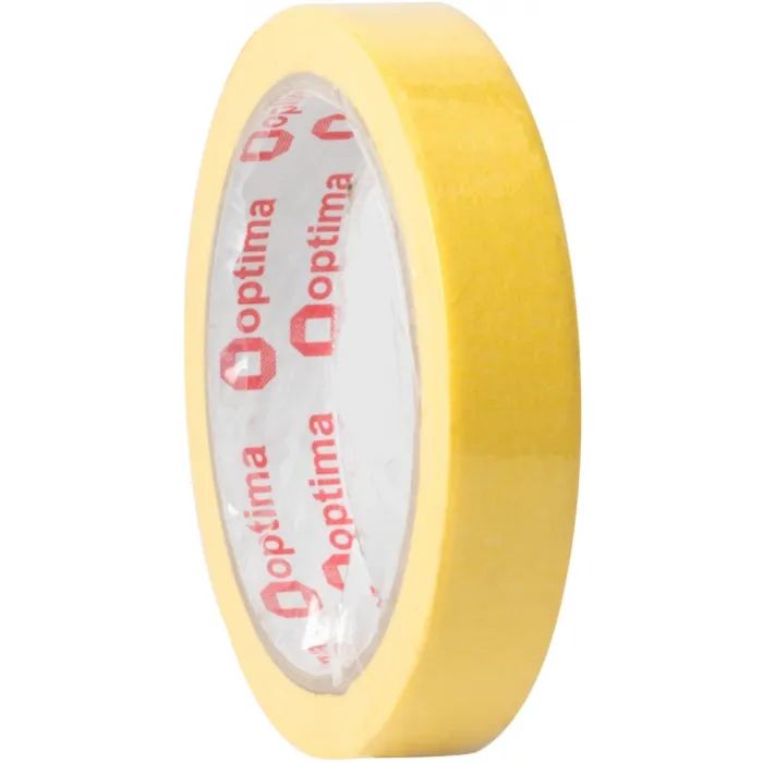 Скотч Optima малярный 18 мм х 27 м, желтый Фото