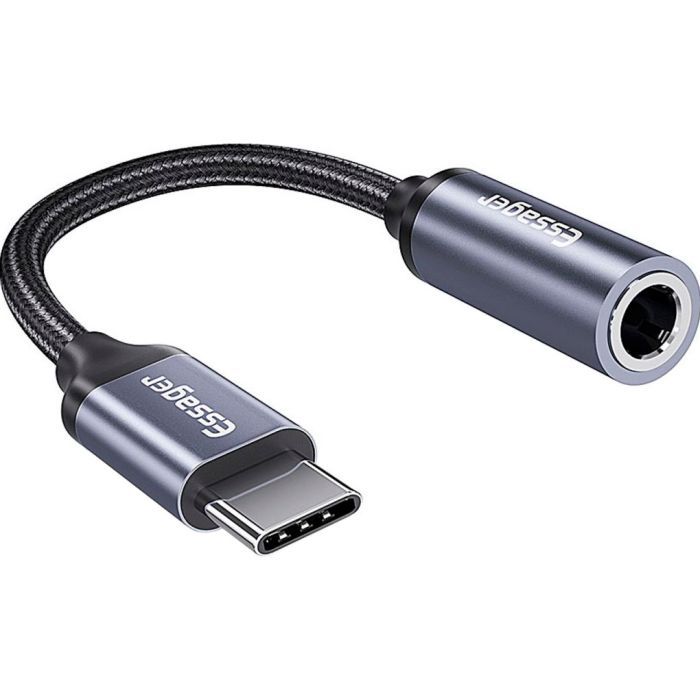 Переходник Essager USB-C M to 3.5mm F 0.12m gray Фото