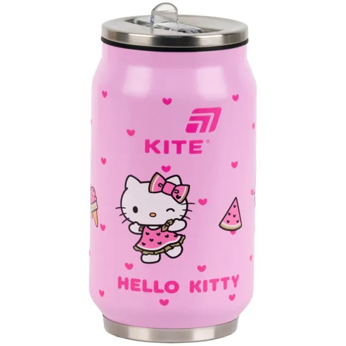 Поильник-непроливайка Kite Hello Kitty термочашка з трубочкою, 350 мл Фото
