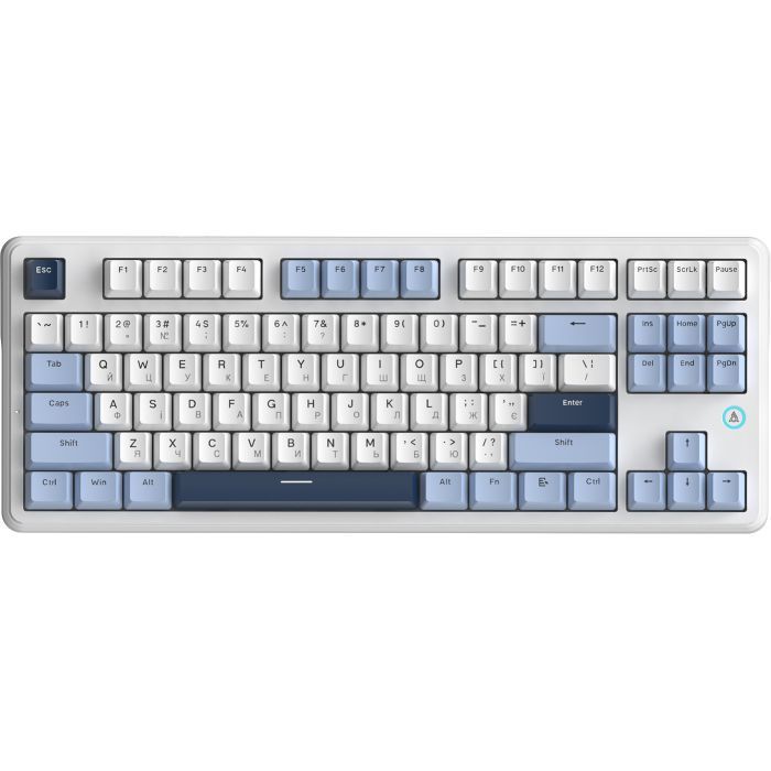 Клавиатура Ajazz AK870 V2 Flying Fish Switch USB UA White/Blue Фото