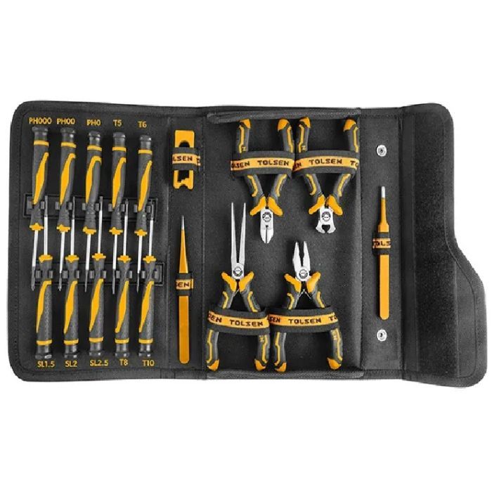Набор инструментов Tolsen прецизионных 17 шт, сумка Фото