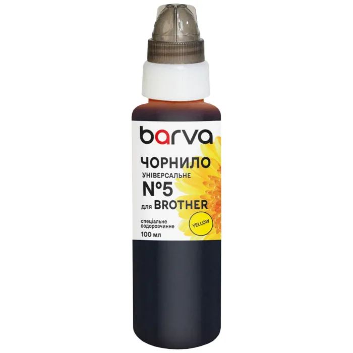 Чернила Barva Brother universal 5 100 мл, yellow Фото