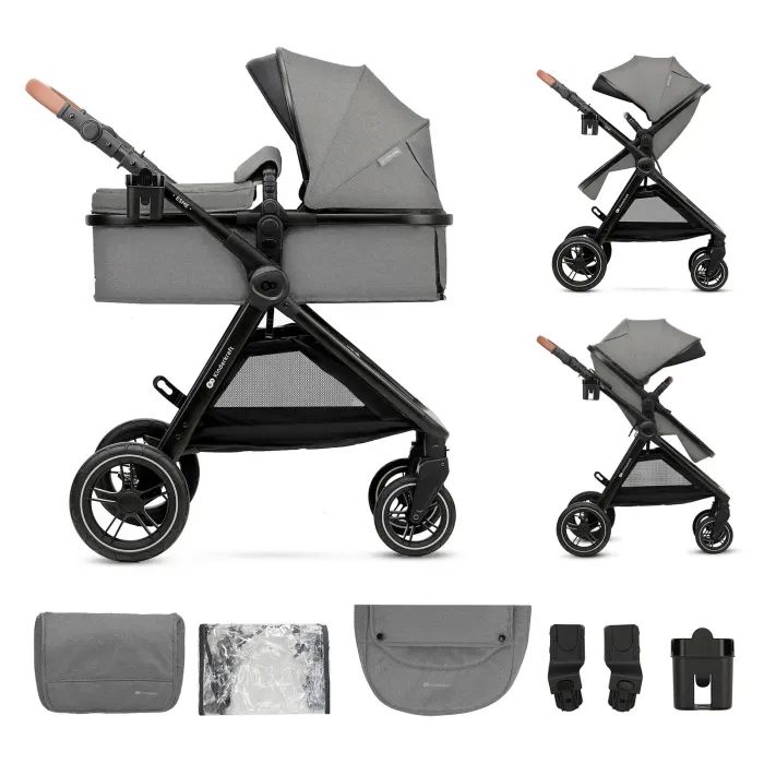 Коляска Kinderkraft 2 в 1 Esme Grey (KSESME00GRY2000) Фото