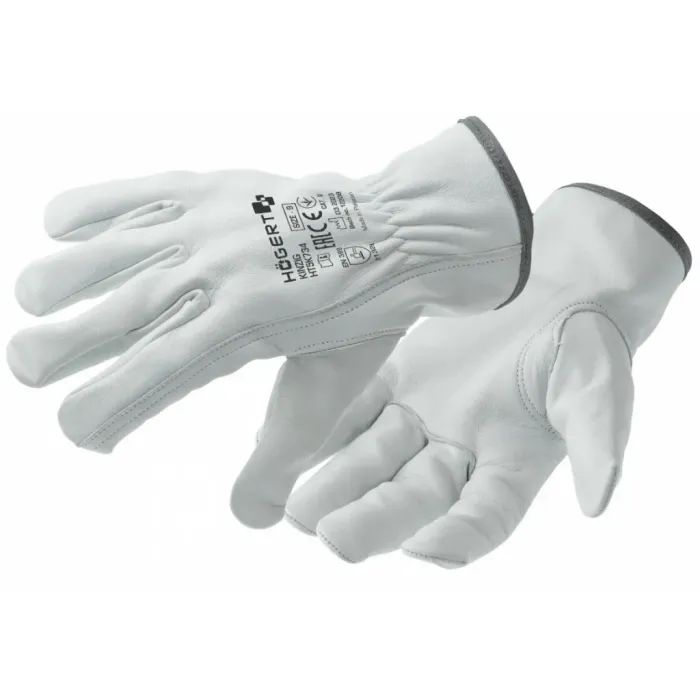 Защитные перчатки Hoegert KINZIG HT5K734-10 кожаные белые, 10 Фото