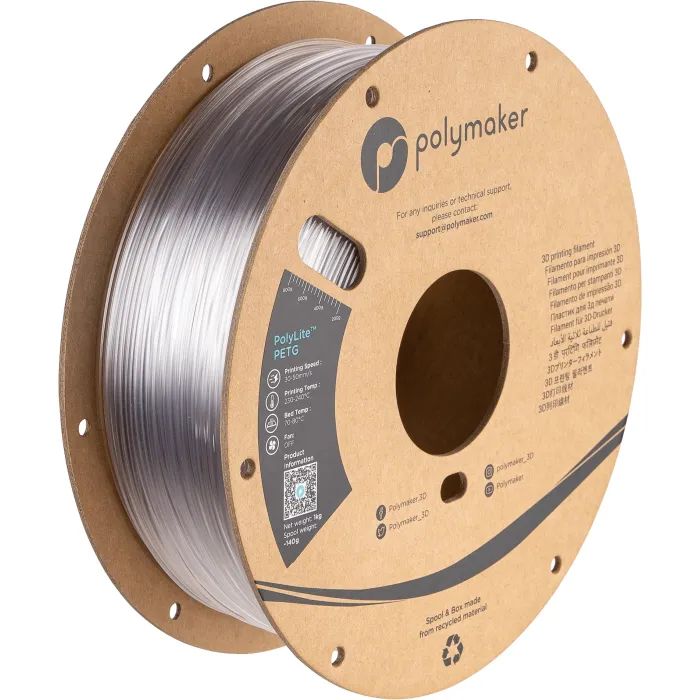 Пластик для 3D-принтера Polymaker PETG 1,75mm 1kg TRANSPARENT Фото