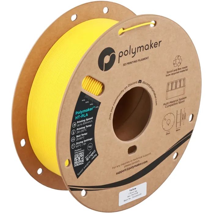 Пластик для 3D-принтера Polymaker HT-PLA 1,75mm 1kg YELLOW Фото