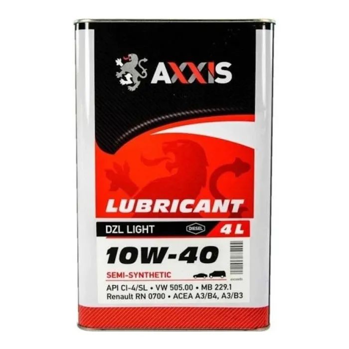 Моторное масло AXXIS 10W-40 DZL Light 4л Фото