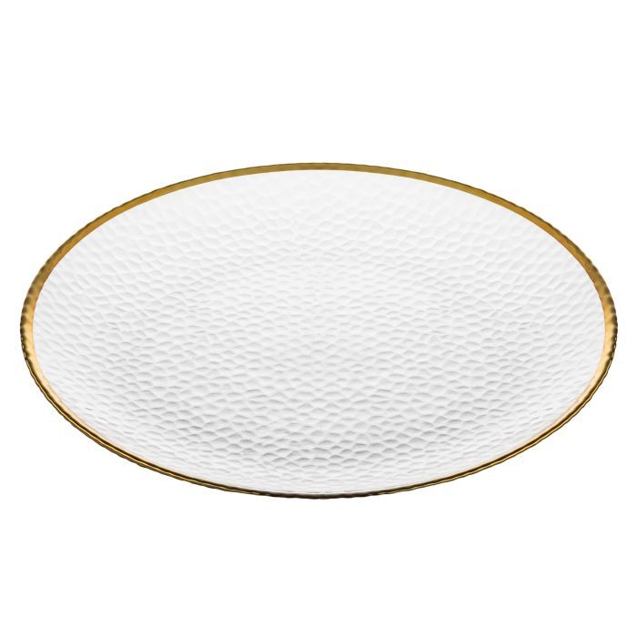 Тарелка Ardesto Dew 27см, скло, прозорий Фото