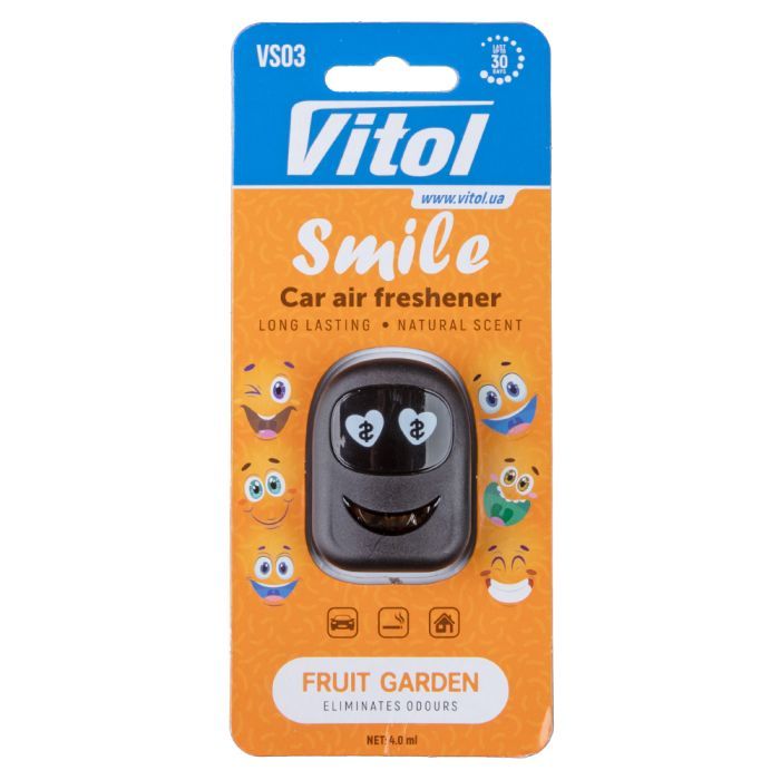 Ароматизатор для автомобиля VITOL Smile Fruit Garden 4мл Фото