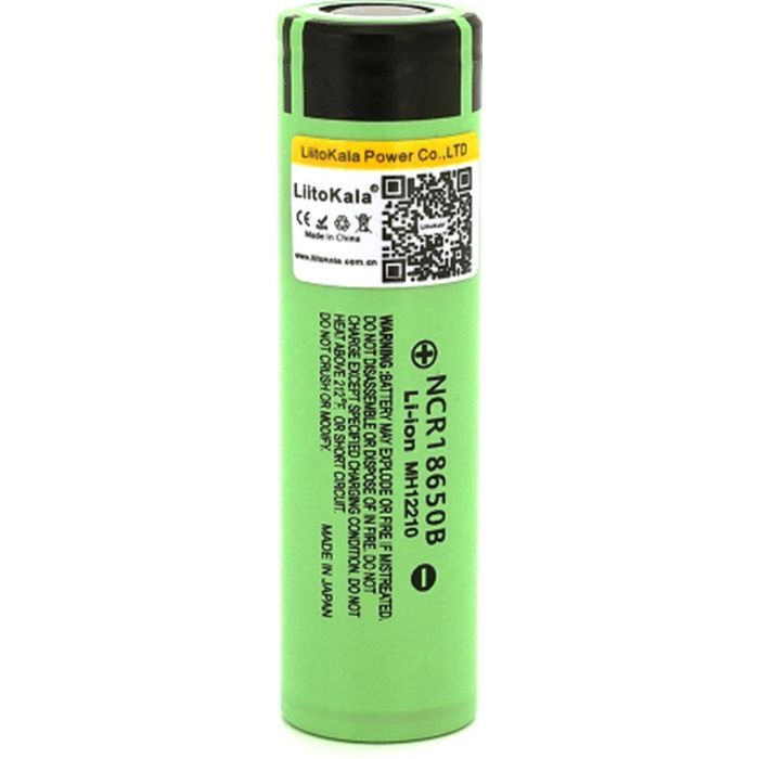 Аккумулятор Liitokala 18650 3400mah (3200-3400mah), 3.7V(2.75-4.2V), Gre Фото