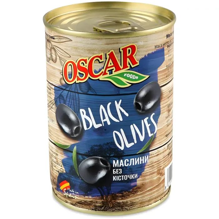 Овощная консервация Oscar foods Маслины без косточки 280 г Фото