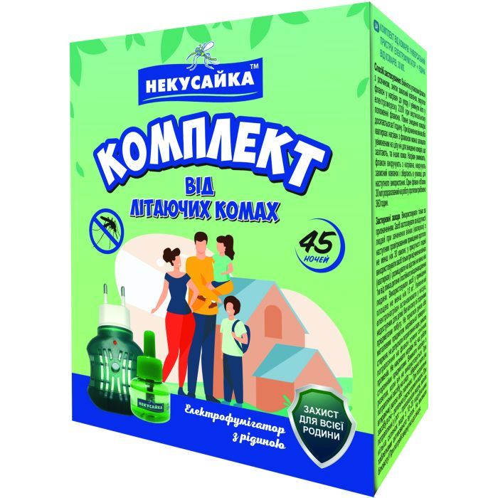 Фумигатор Некусайка + Жидкость без запаха на 45 ночей Фото