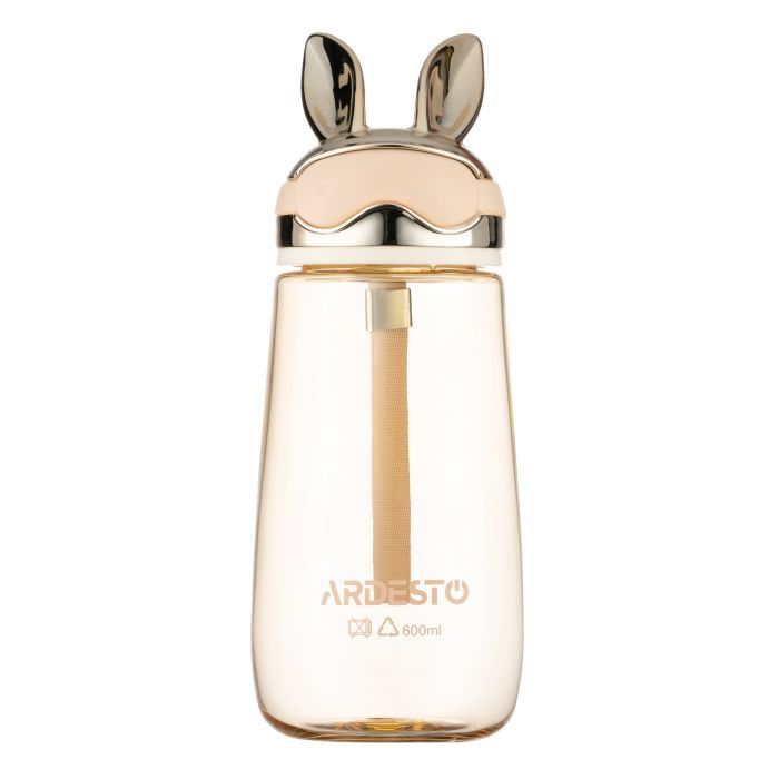 Бутылка для воды Ardesto Bunny 600мл, пластик, жовтий Фото