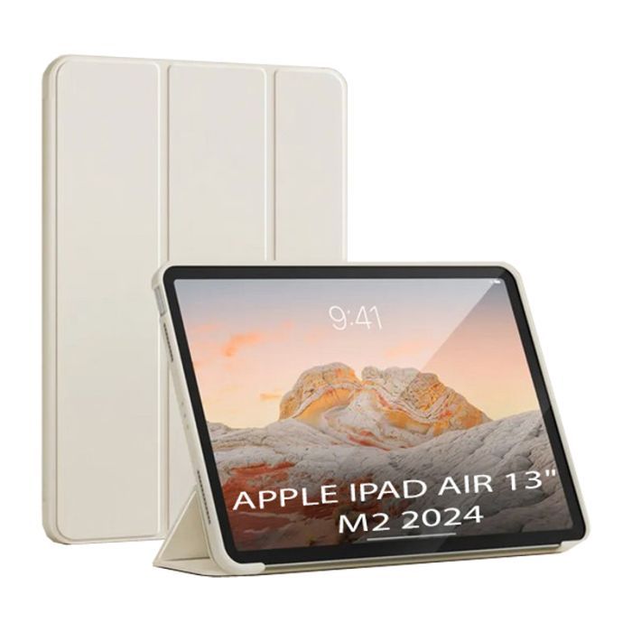 Фото - Чехол Becover Чохол до планшета  Tri Fold Soft TPU Silicone Apple iPad Air 13" M2/M3  Beige (711740) 711740 (2024/2025)